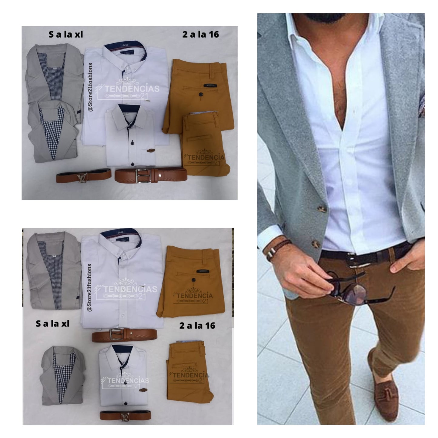 CONJUNTO DE HOMBRE 4 PIEZAS